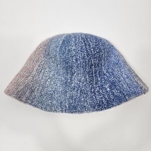 NWT The Accessory Collective Fluffy Bucket Hat Beanie OS Wool Blend Knit Winter